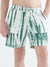 Es Cubells Cotton Shorts in Green Tie-Dye