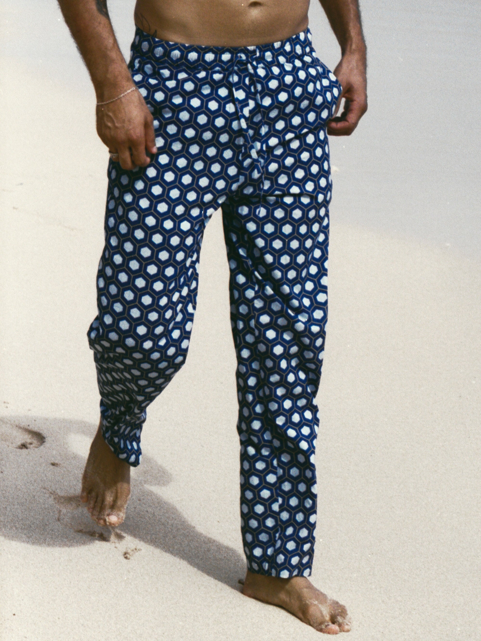 The definitive beach-and-beyond pants, the easy, breezy Malibu mens rousers are a bestselling SMR Days resortwear hero.