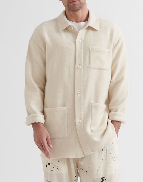 Mancora Woolen Shirt in Ivory - SMR Days