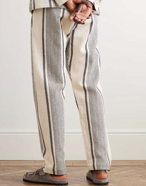 Bondi Trousers in Striped Cotton-Jacquard - SMR Days